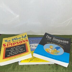 The Simpsons Coffee Table Book Set - Yellow, Blue, Black